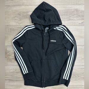 Women’s Adidas Black Hoodie with White Logo